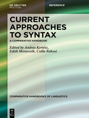 cover image of Current Approaches to Syntax